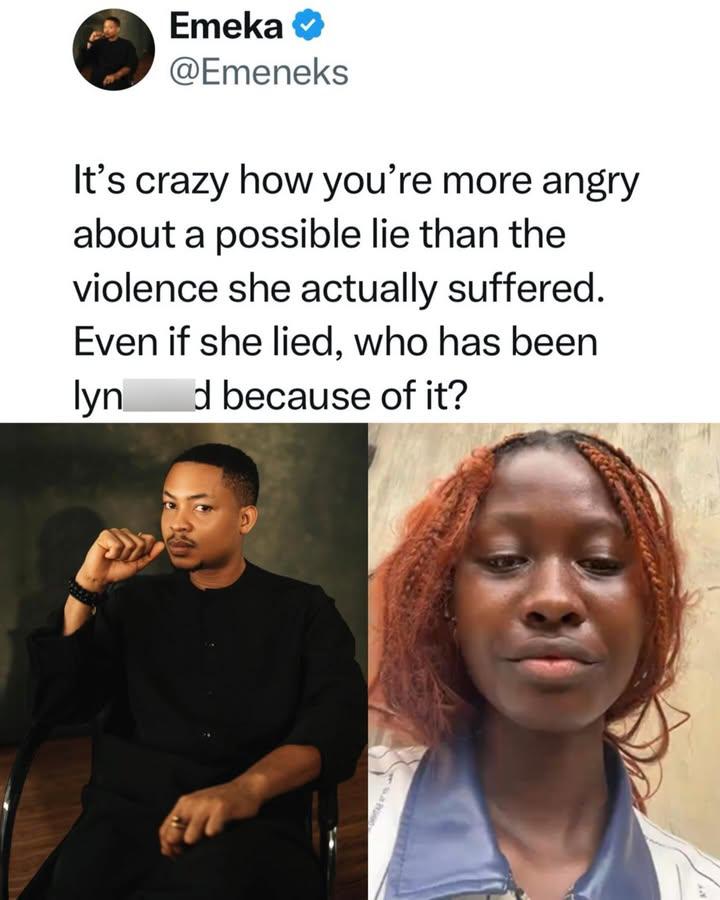 Actor, Emeka goes toe-to-toe with X users. (Swipe)